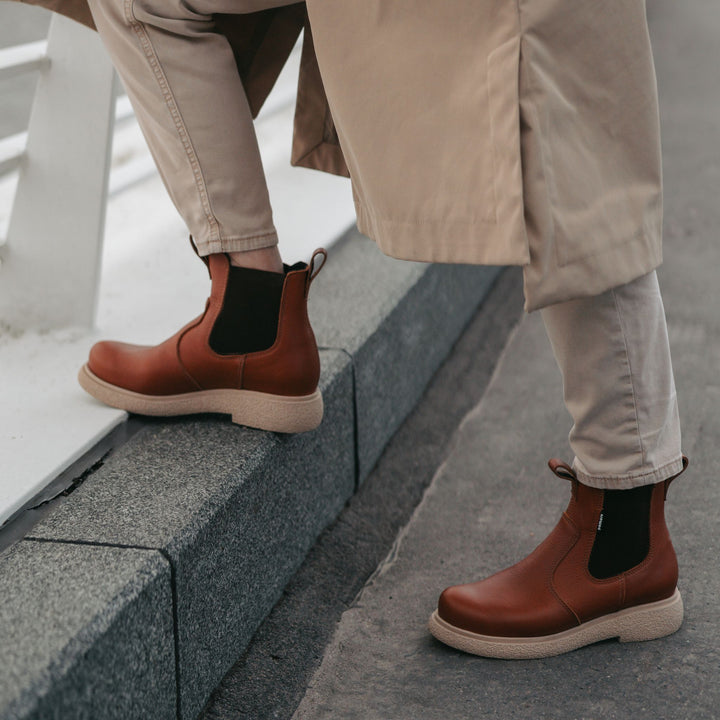 Chelsea nilkkurit läheltä ulkona.